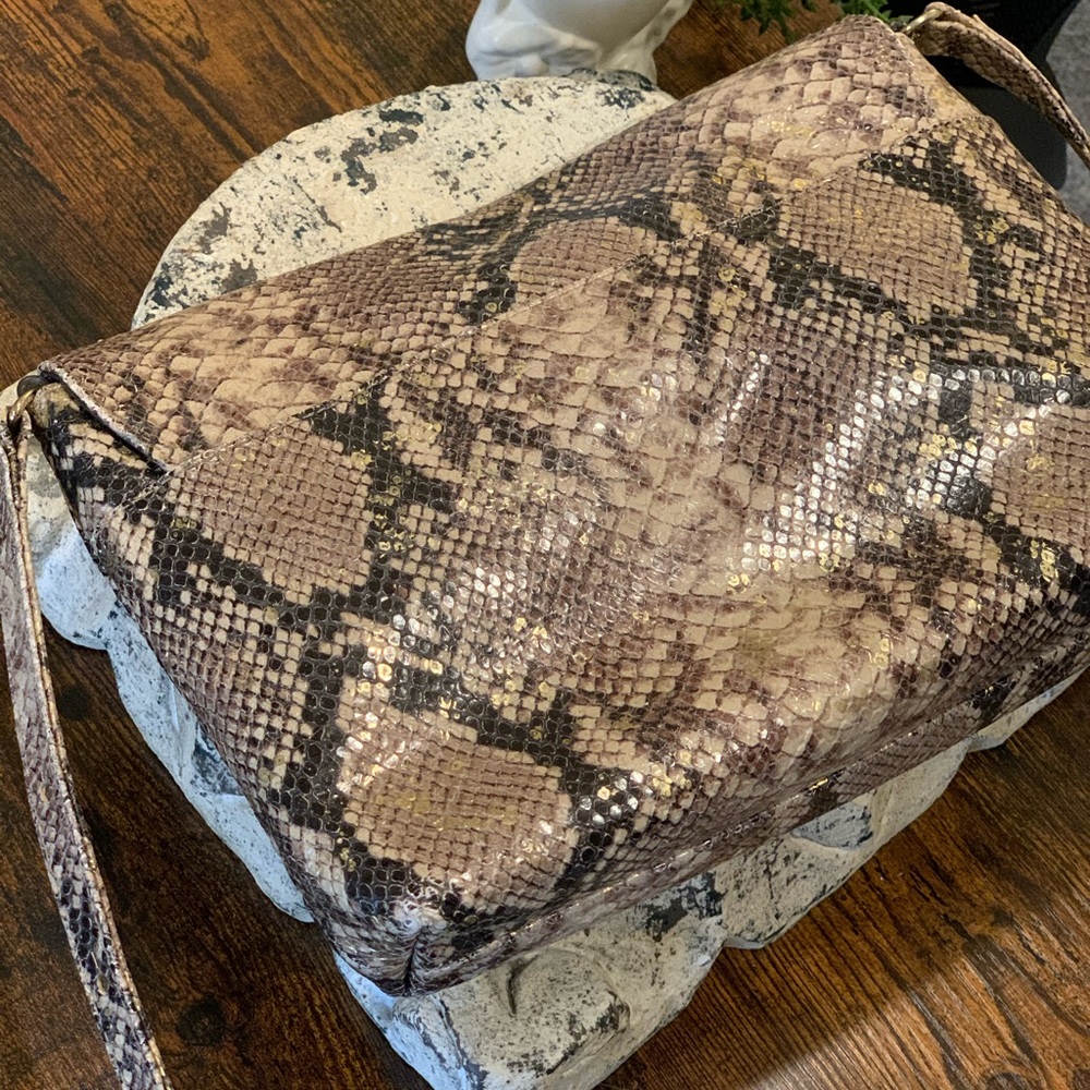 Snake Python And Gold Elaine Turner Crossbody - image 6